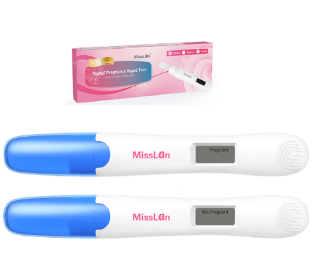 Cyfrowy test ciążowy z certyfikatem ISO 13485 z dokładnością 99,9%.